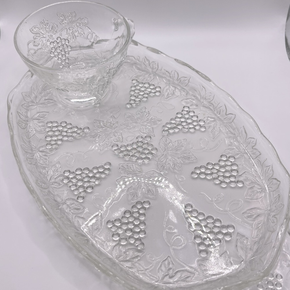 Vintage Anchor Hocking‎ 8 piece Serva-Snack Set - Picture 2 of 10